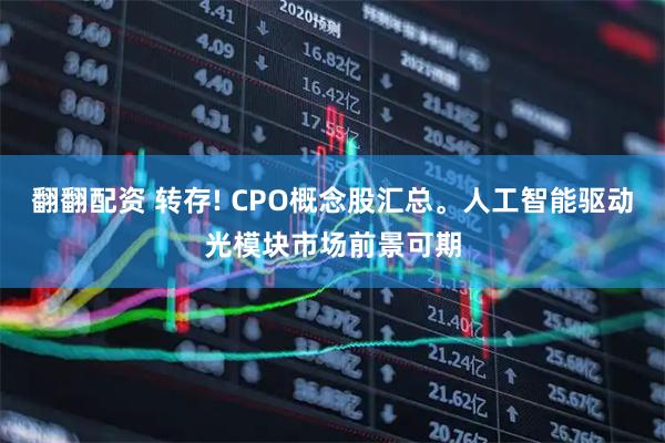 翻翻配资 转存! CPO概念股汇总。人工智能驱动光模块市场前景可期
